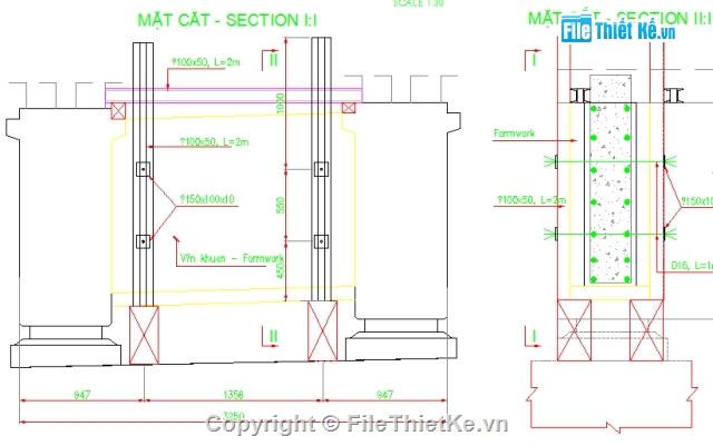 Bản vẽ dầm,đà giáo dầm ngang,thiết kế đà giáo