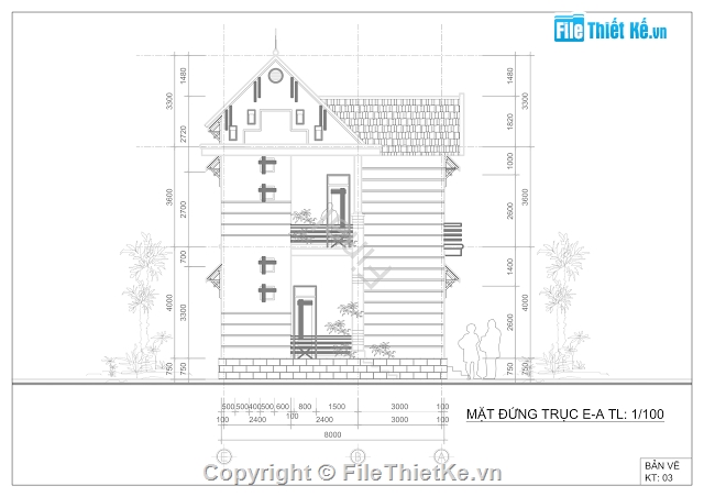 bản vẽ biệt thự,biệt thự phố 2 tầng,thiết kế biệt thự 2 tầng