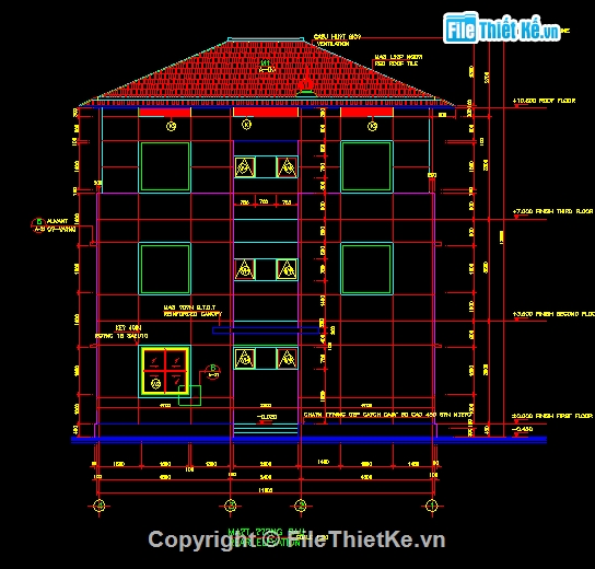 Biệt thự đa hợp 11.6x11.6m,Bản vẽ kiến trúc biệt thự,kiến Trúc biệt thự