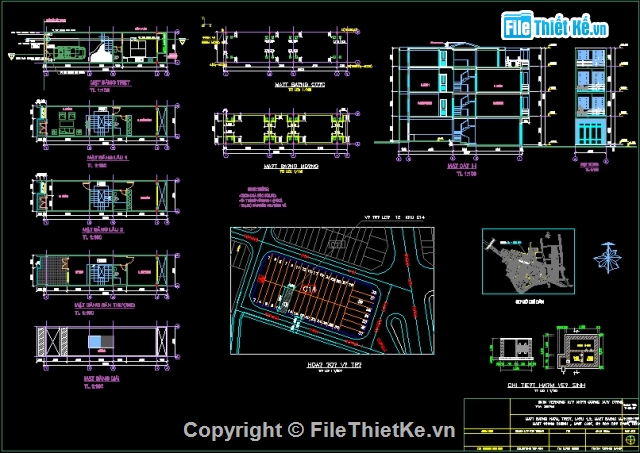 Bản vẽ kiến trúc Nhà phố,kiến trúc Nhà phố 4x16 m,bản vẽ kiến trúc,Nhà phố 4 tầng