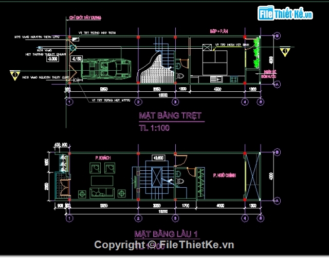 Bản vẽ kiến trúc Nhà phố,kiến trúc Nhà phố 4x16 m,bản vẽ kiến trúc,Nhà phố 4 tầng