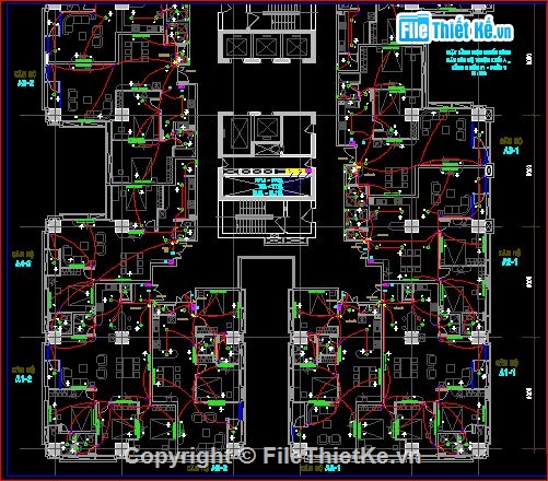 thiết kế chung cư Bàu Sen,điện chung cư Bàu Sen,sơ đồ điện chung cư