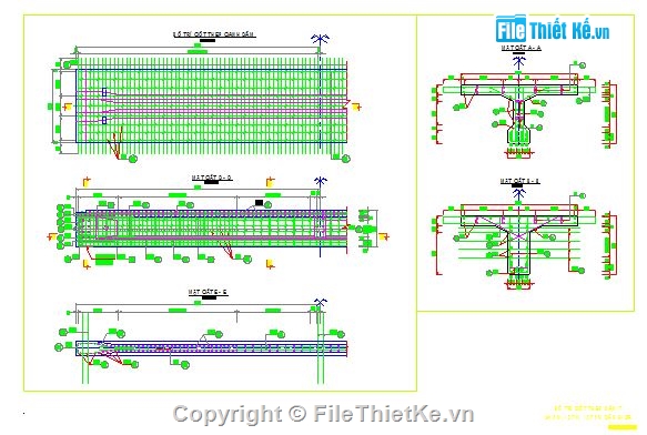 Bản vẽ dầm T,các loại dầm,Bản vẽ điển hình,Thiết kế cầu dầm T,File cad cầu dầu T