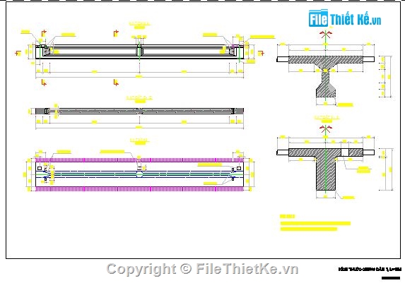 Bản vẽ dầm T,các loại dầm,Bản vẽ điển hình,Thiết kế cầu dầm T,File cad cầu dầu T