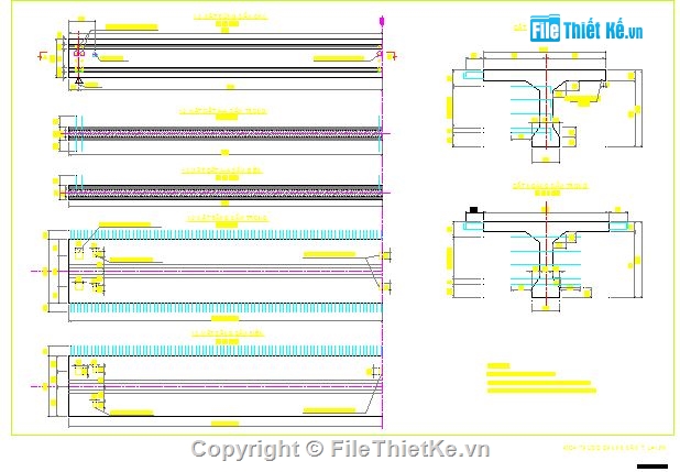 Bản vẽ dầm T,các loại dầm,Bản vẽ điển hình,Thiết kế cầu dầm T,File cad cầu dầu T