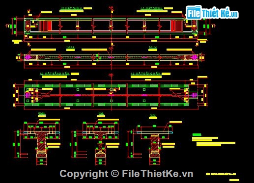 Bản vẽ dầm T,các loại dầm,Bản vẽ điển hình,Thiết kế cầu dầm T,File cad cầu dầu T