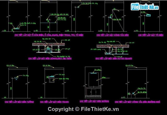 sơ đồ điện nhà 4 tầng,thiết kế điện nhà 4 tầng,bản vẽ điện nhà 4 tầng
