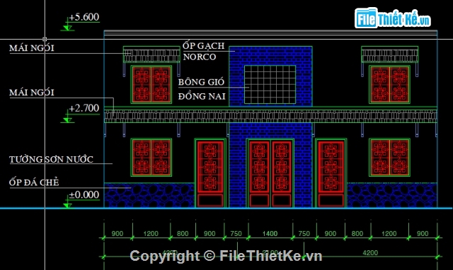 Bản vẽ nhà trọ,thiết kế nhà trọ,kiến trúc nhà trọ,Đồ án nhà trọ,nhà trọ 2 tầng