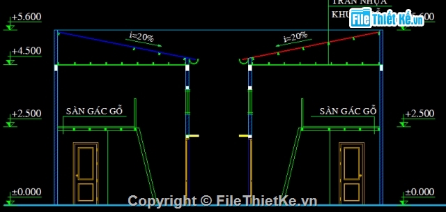 Bản vẽ nhà trọ,thiết kế nhà trọ,kiến trúc nhà trọ,Đồ án nhà trọ,nhà trọ 2 tầng