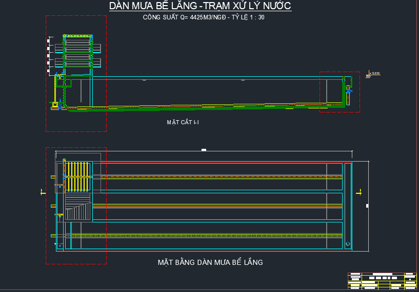 xử lý nước,Đồ án cấp nước,bản vẽ đồ án,đồ án xử lý nước ngầm 4400m3,sử lý nước thải 4400m3