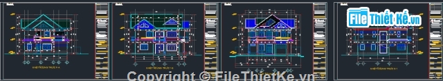 Bản vẽ biệt thự 2 tầng,bản vẽ biệt thự,Bản vẽ biệt thự 7x14m,đồ án biệt thự,biệt thự 2 tầng