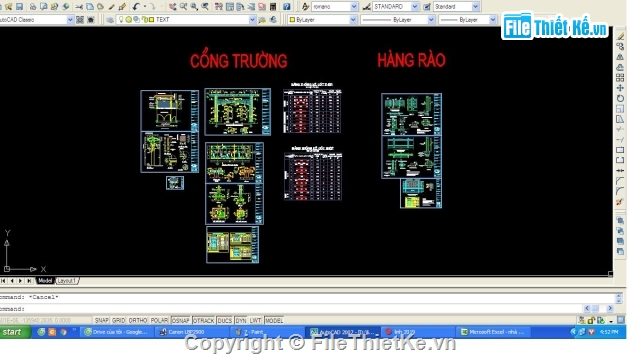 cổng,tường rào,bản vẽ cổng,Cổng trường,hàng rào trường học