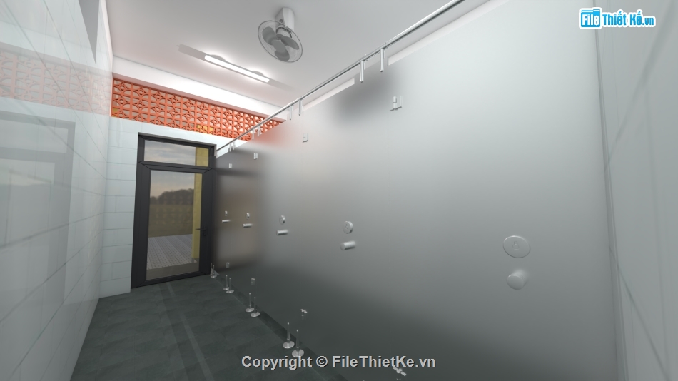 nhà vệ sinh trường học,dự toán trường học,sketchup