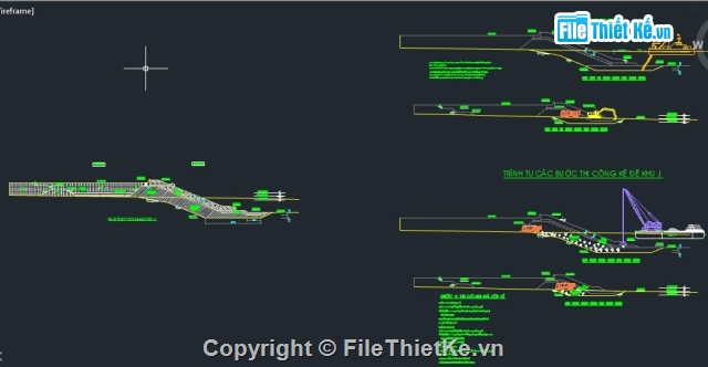 Biện pháp thi công,Bản vẽ thi công,Filethietke đê biển,Filethietke đê kè,thi công đê biển,đê chắn sóng