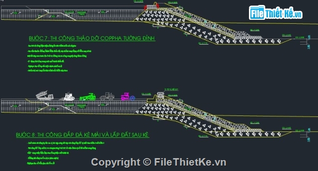 Biện pháp thi công,Bản vẽ thi công,Filethietke đê biển,Filethietke đê kè,thi công đê biển,đê chắn sóng