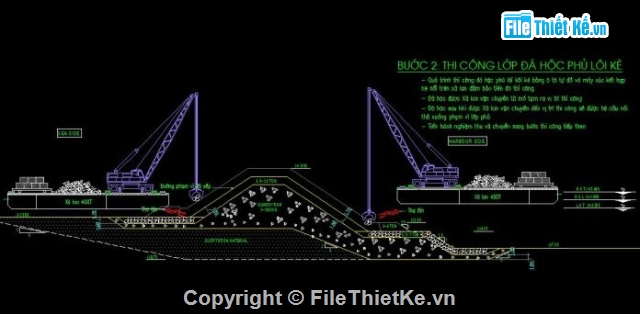 Biện pháp thi công,Bản vẽ thi công,Filethietke đê biển,Filethietke đê kè,thi công đê biển,đê chắn sóng