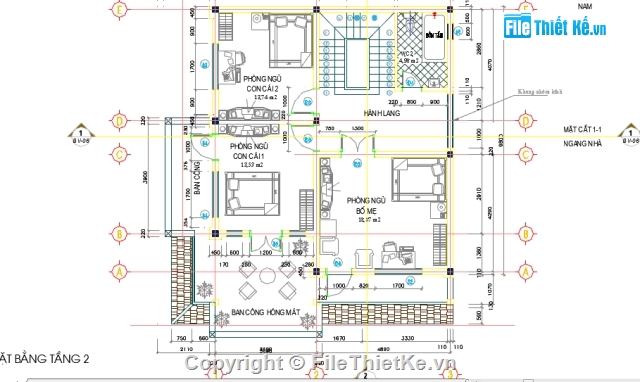 Biệt thự,Bản vẽ Biệt thự,mẫu biệt thự,biệt thự 2 tầng,Filethietke biệt thự 2 tầng,biệt thự 2 tầng 11x11m