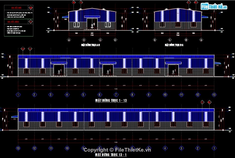 nhà xưởng,cad nhà kho,nhà xưởng rộng 17m,nhà xưởng công nghiệp,nhà xưởng file autocad,kết cấu nhà xưởng thép