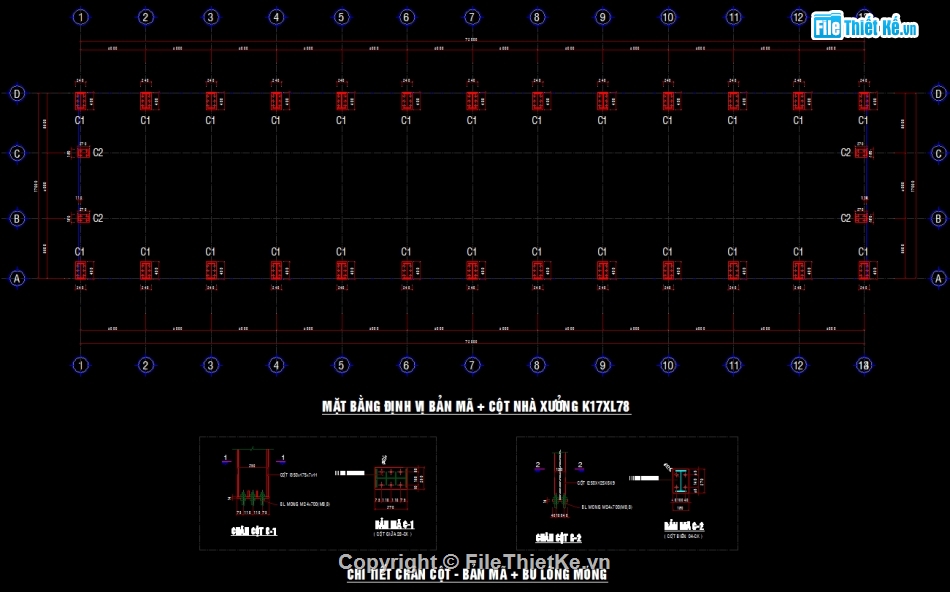 nhà xưởng,cad nhà kho,nhà xưởng rộng 17m,nhà xưởng công nghiệp,nhà xưởng file autocad,kết cấu nhà xưởng thép