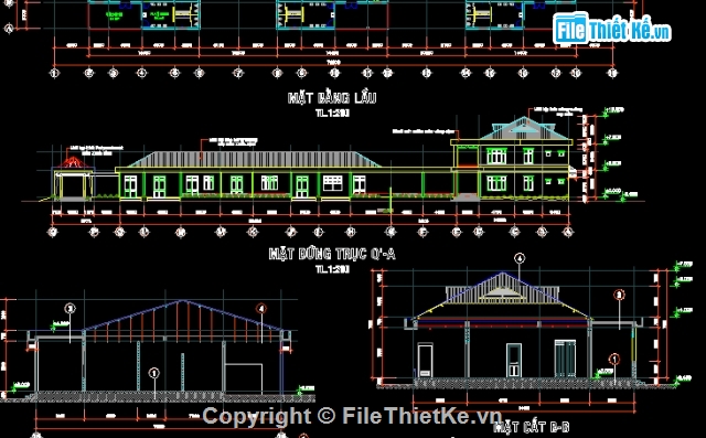 bản vẽ trường mẫu giáo,File cad mặt bằng trường mẫu giáo,mặt bằng,trường mẫu giáo PHÚ ĐIỀN