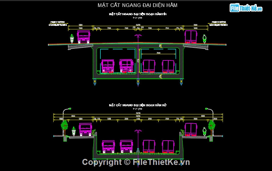 Thiết kế cơ sở Hầm Chui,thiết kế hầm chui,hầm chui đô thị,Thiết kế Hầm chui đường Huỳnh Văn Cù