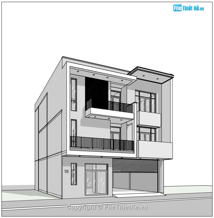 Bản vẽ revit nhà phố,revit nhà phố 3 tầng,file revit nhà phố 3 tầng,Nhà phố 3 tầng 10.28x11.78m,Bản vẽ nhà phố 3 tầng revit