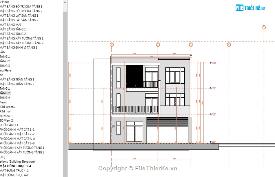 Bản vẽ revit nhà phố,revit nhà phố 3 tầng,file revit nhà phố 3 tầng,Nhà phố 3 tầng 10.28x11.78m,Bản vẽ nhà phố 3 tầng revit