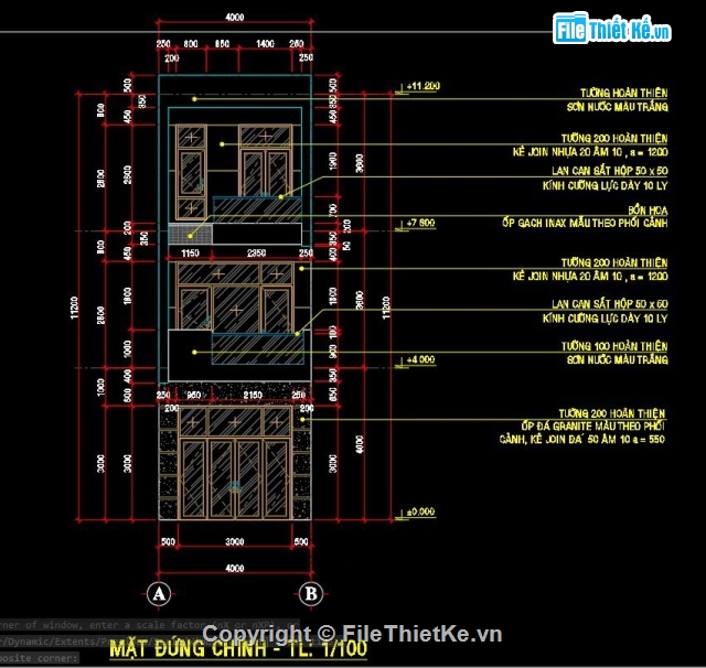 Nhà phố 3 tầng,Bản vẽ Nhà phố 3 tầng,Cad nhà phố,bản vẽ nhà phố,Nhà phố 3 tầng 4x9.75m