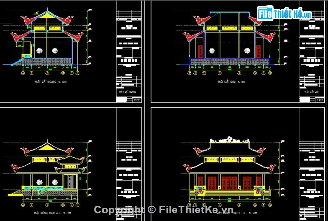 nhà thờ,bản vẽ nhà thờ tộc,Bản vẽ CAD nhà thờ,Bản vẽ nhà thờ họ