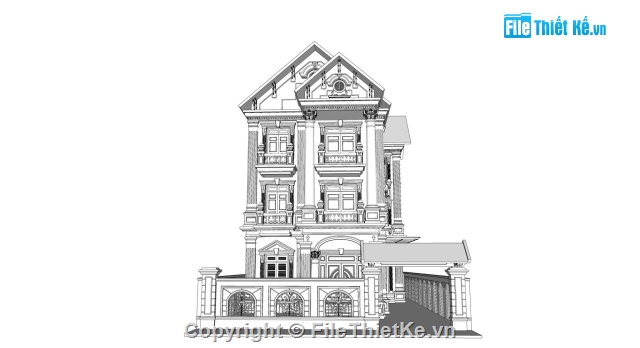 Biệt thự 3 tầng,bản vẽ cad biệt thự 3 tầng,Biệt thự 3 tầng 10.64x19.35m,mẫu biệt thự 3 tầng,bản vẽ biệt thự 3 tầng