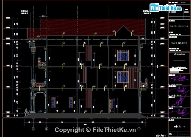 Biệt thự 3 tầng,bản vẽ cad biệt thự 3 tầng,Biệt thự 3 tầng 10.64x19.35m,mẫu biệt thự 3 tầng,bản vẽ biệt thự 3 tầng