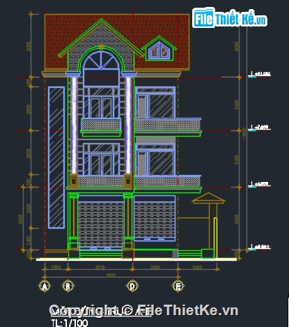 nhà 4 tầng,biệt thự đẹp,kiến trúc đẹp,kiến trúc biệt thự,biệt thự 4 tầng,file cad kiến trúc