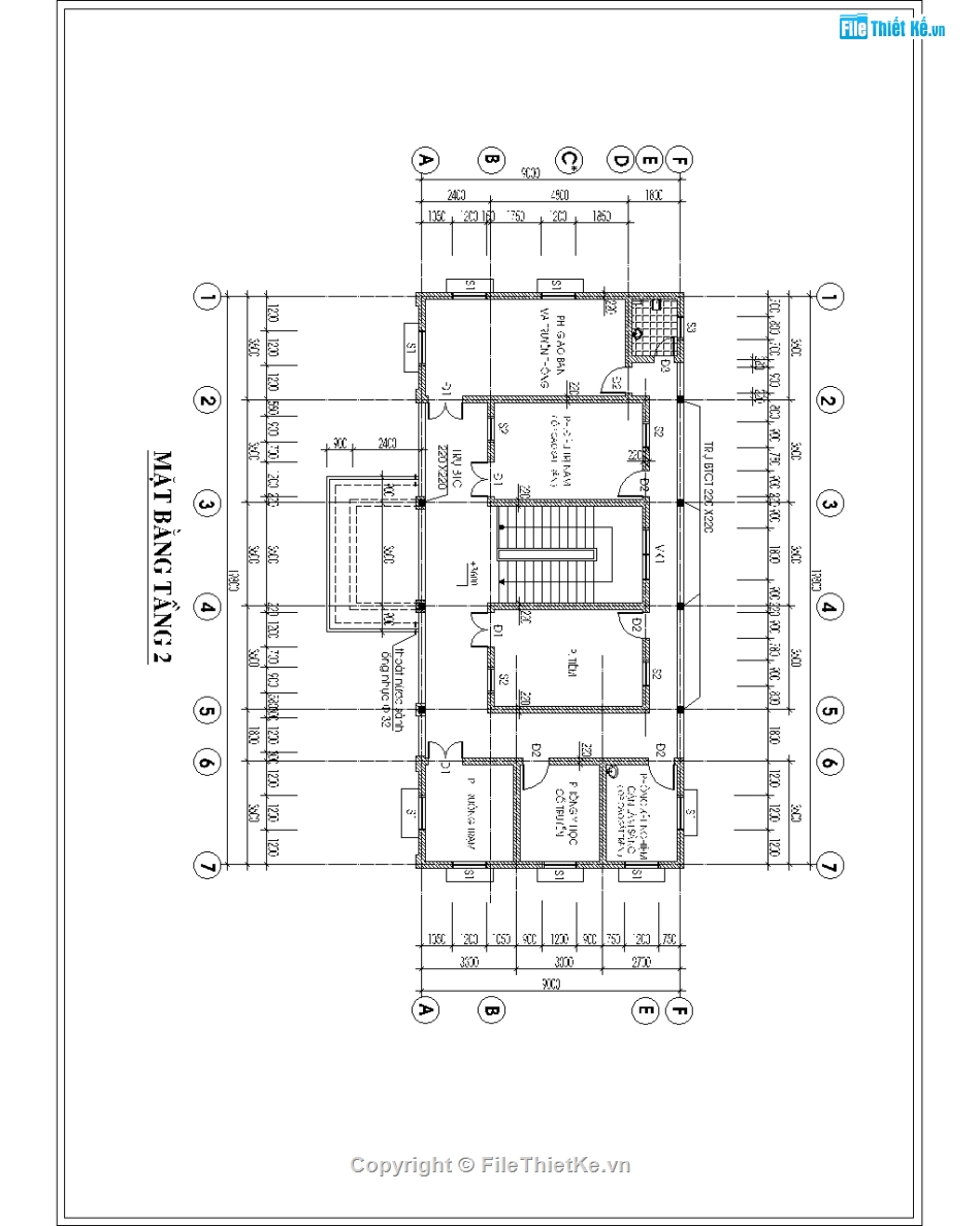 Bản vẽ full,file cad trạm y tế 2 tầng,file cad trạm y tế xã