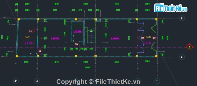 Bản vẽ nhà phố,kết cấu nhà phố,nhà phố 4 tầng,bản vẽ nhà phố