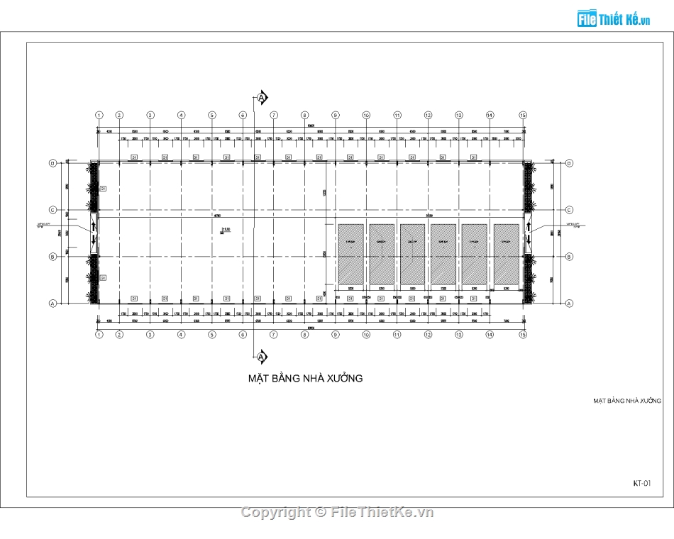 xưởng sản xuất,bản vẽ nhà xưởng,bản vẽ  cad nhà xưởng 90x30m,thiết kế nhà xưởng
