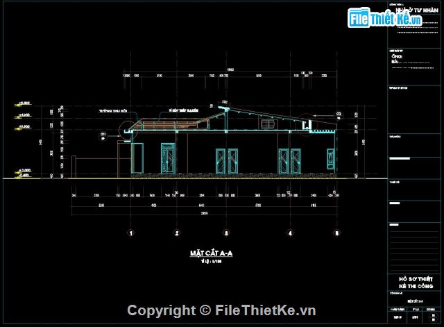 kiến trúc nhà cấp 4,nhà cấp 4,Bản vẽ nhà cấp 4,biệt thự 1 tầng,nhà 1 tầng