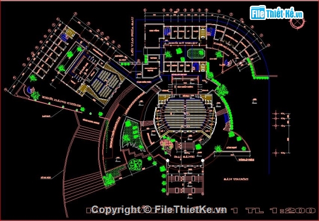kiến trúc nhà hát lớn,bản vẽ nhà hát lớn,thiết kế nhà hát lớn