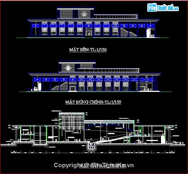 kiến trúc nhà hát lớn,bản vẽ nhà hát lớn,thiết kế nhà hát lớn