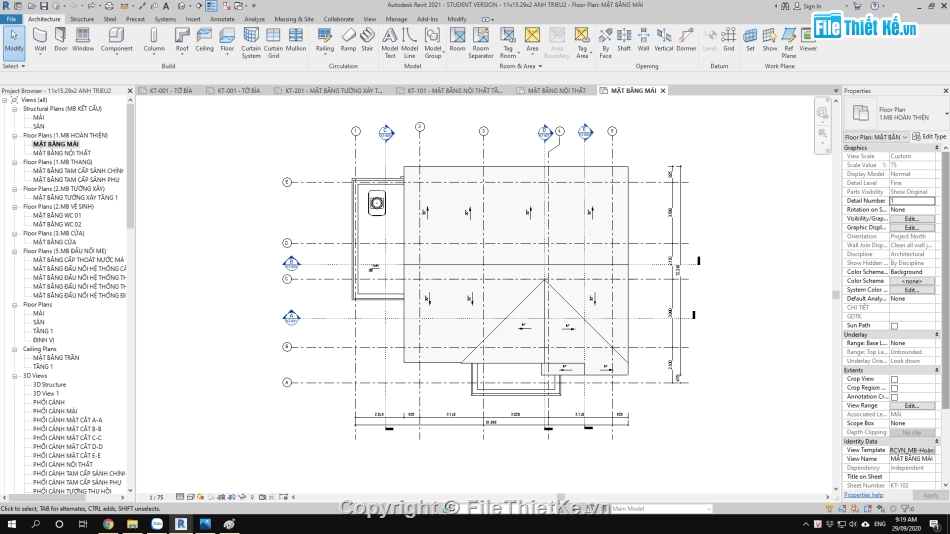 kiến trúc biệt thự 1 tầng,biệt thự 1 tầng 11x15m,bản vẽ biệt thự 1 tầng,mẫu biệt thự 1 tầng