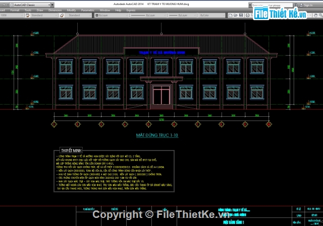 bản vẽ trạm y tế,bản vẽ trạm y tế xã mẫu mới,trạm y tế 2 tầng cấp xã,bản vẽ đầy đủ trạm y tế 2 tầng