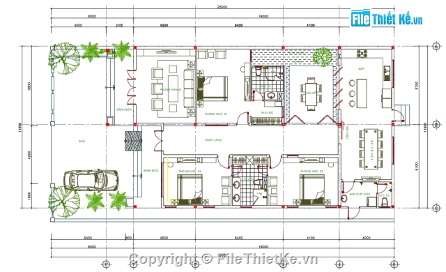 nhà mái thái,Bản vẽ full,nhà phố mái thái đẹp,biệt thự  12.8x25m