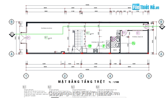 Bản vẽ full,Bản vẽ nhà phố,full nhà phố,4x19m,nhà phố 4x19m