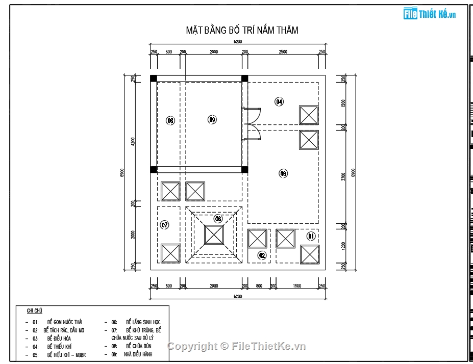 Bản vẽ,xử lý nước,Hệ thống nước thải,nước thải sinh hoạt,nhà xưởng cho thuê,Khu công nghiệp