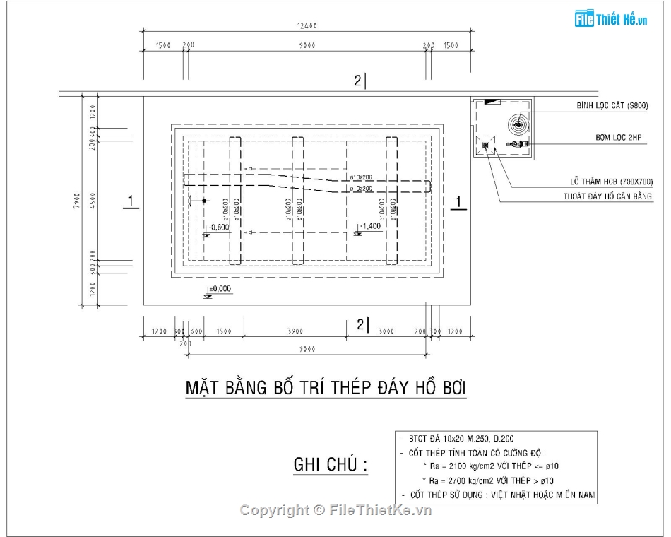 Hồ bơi 4.5x9m,File autoacad hồ bơi,File cad hồ bơi 4.5x9m,Bản vẽ hồ bơi file cad,File autocad bản vẽ hồ bơi