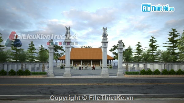 Bản vẽ Đình,đình,cad đình làng