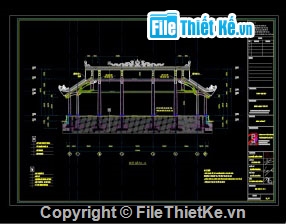 Bản vẽ Đình,đình,cad đình làng
