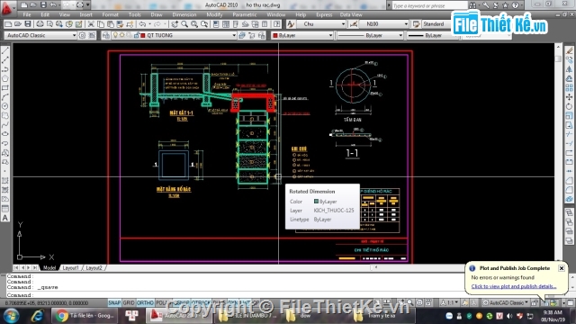 bản vẽ hố thu rác,file cad hố thu rác,hố thu ác trạm y tế,thiết kế hố thu rác