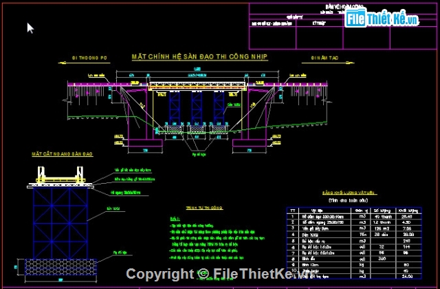 bản vẽ hoàn công,Cầu dàn Bellay,Bản vẽ hoàn công Cầu,Khối lượng cầu