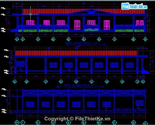 Bản vẽ cad hội trường,kiến trúc hội trường,nhà kết cấu thép,thiết kế hội trường