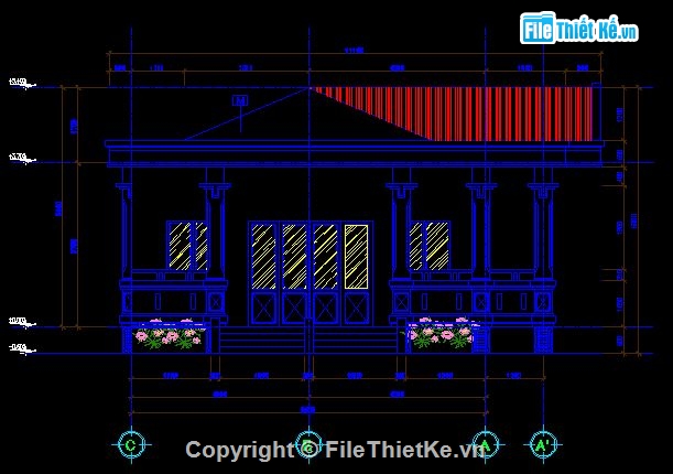 Bản vẽ cad hội trường,kiến trúc hội trường,nhà kết cấu thép,thiết kế hội trường